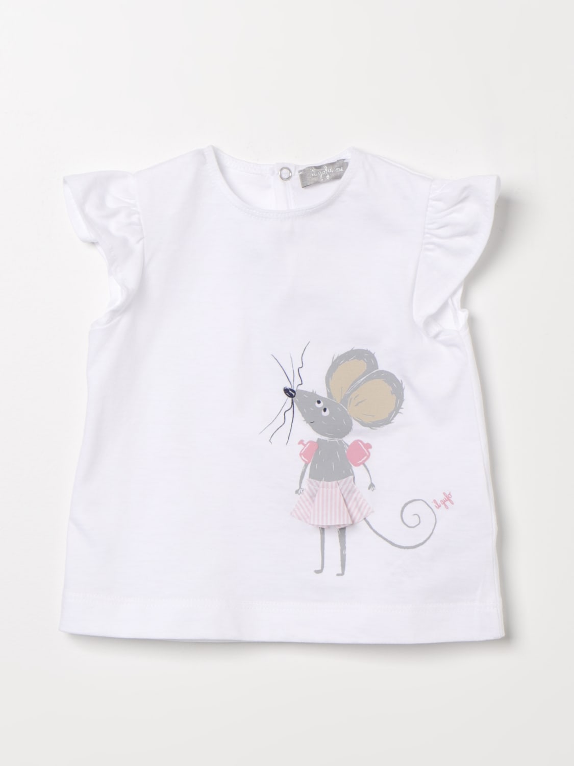 IL GUFO T-SHIRT: T-shirt Il Gufo con stampa Topo, Bianco - Img 1