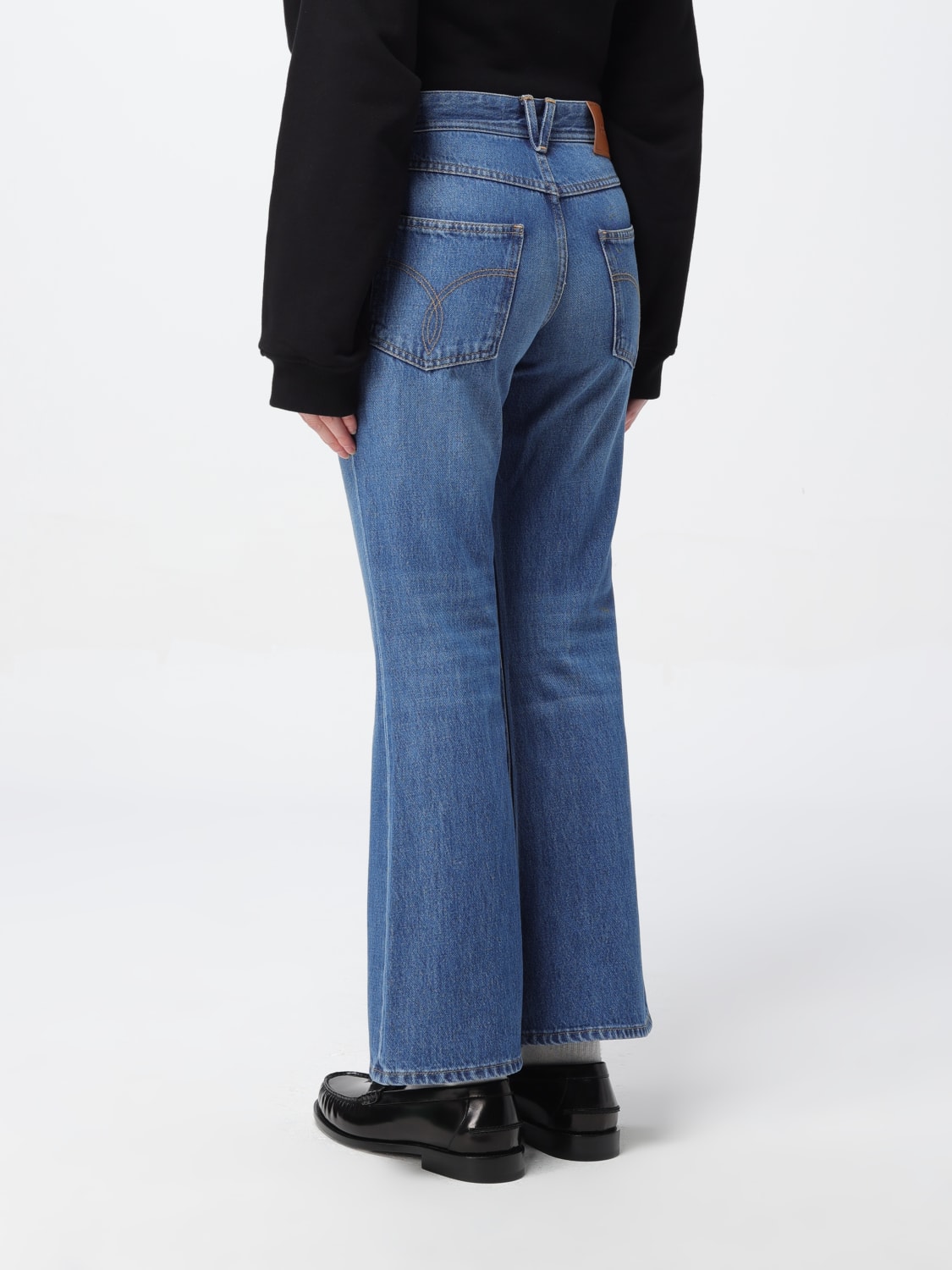 VERSACE VAQUEROS: Vaquero mujer Versace, Azul Oscuro - Img 3