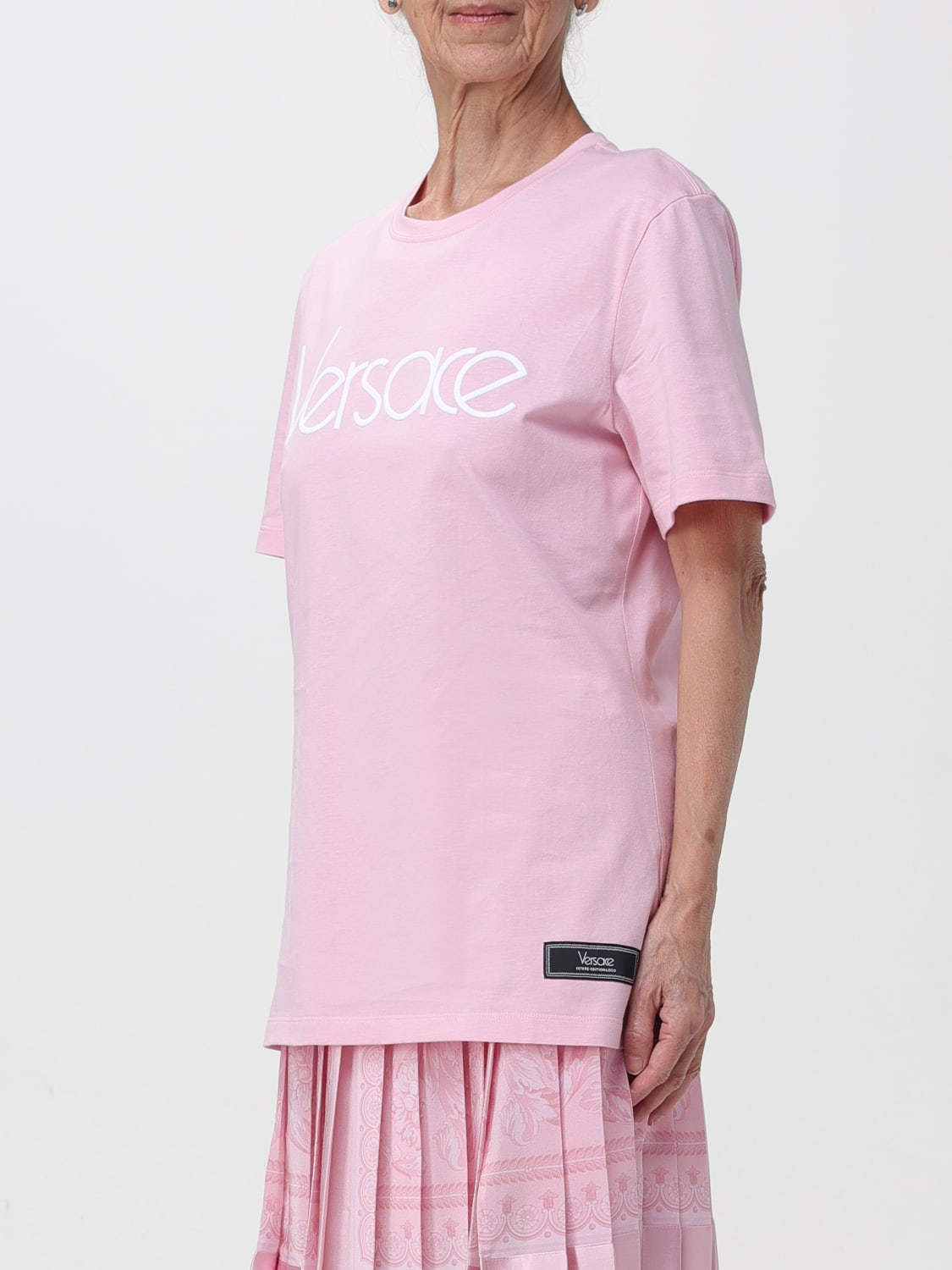 VERSACE T-SHIRT: T-shirt femme Versace, Rose - Img 4