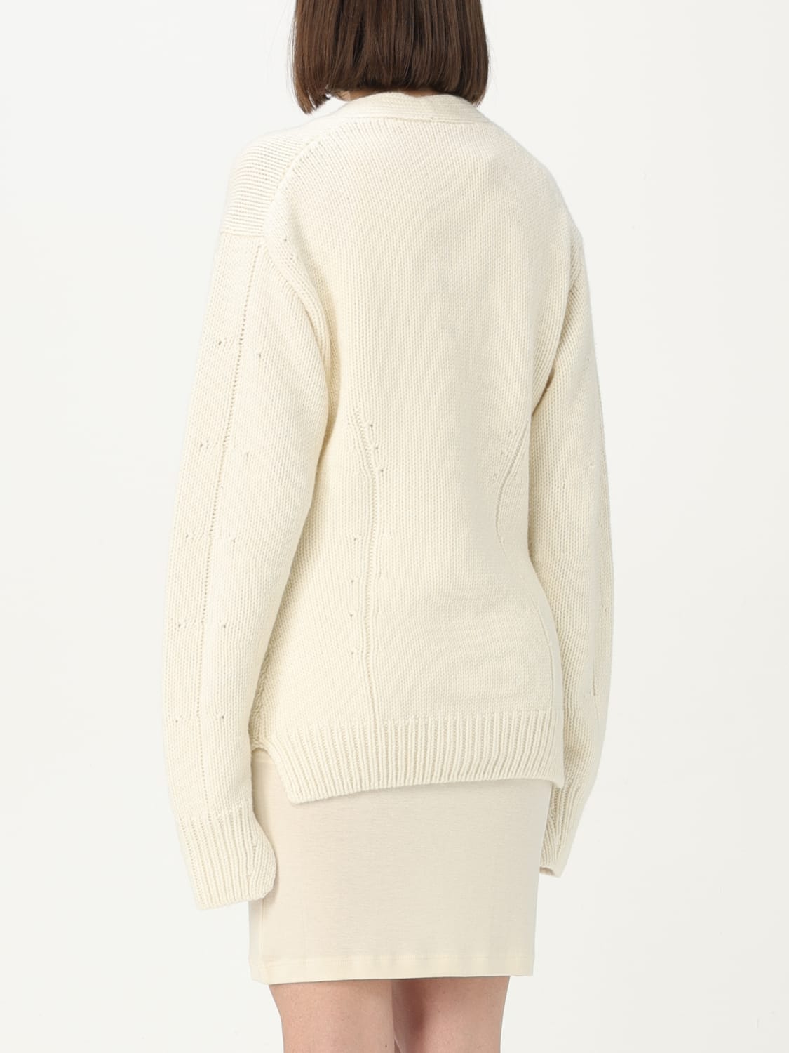 HELMUT LANG CARDIGAN: Cardigan Helmut Lang in lana , Avorio - Img 3