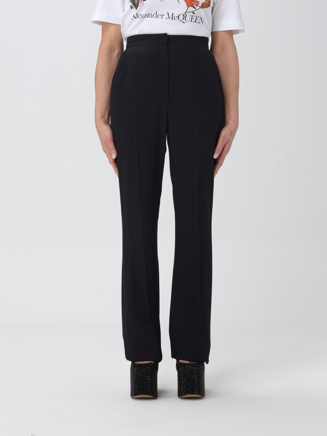 ALEXANDER MCQUEEN: Pants woman - Black | Alexander McQueen