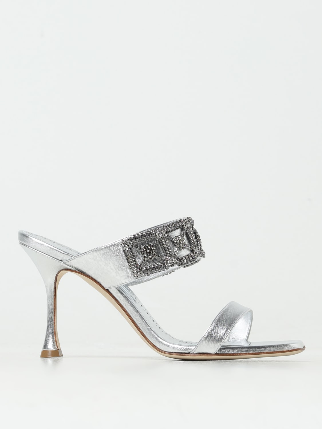 MANOLO BLAHNIK HEELED SANDALS: Shoes woman Manolo Blahnik, Silver - Img 1