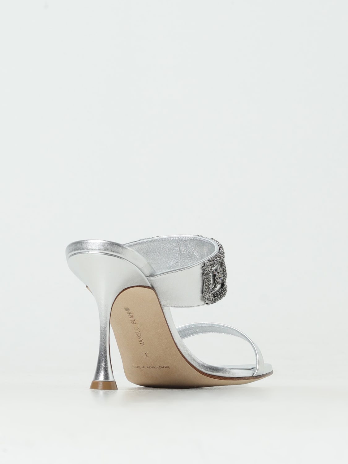 MANOLO BLAHNIK HEELED SANDALS: Shoes woman Manolo Blahnik, Silver - Img 3