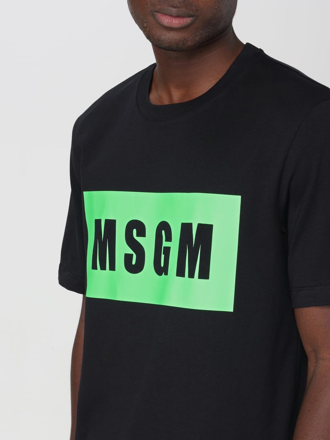 MSGM 티셔츠: 티셔츠 남성 MSGM, 블랙 - Img 4