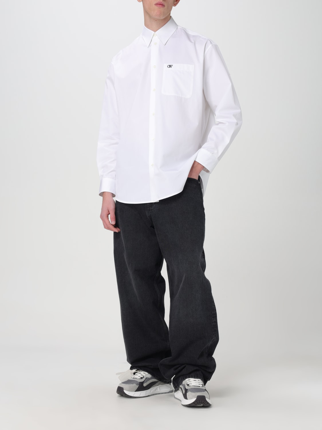 OFF-WHITE：シャツ メンズ - ホワイト | GIGLIO.COMオンラインのOff-White シャツ OMGE004C99FAB001