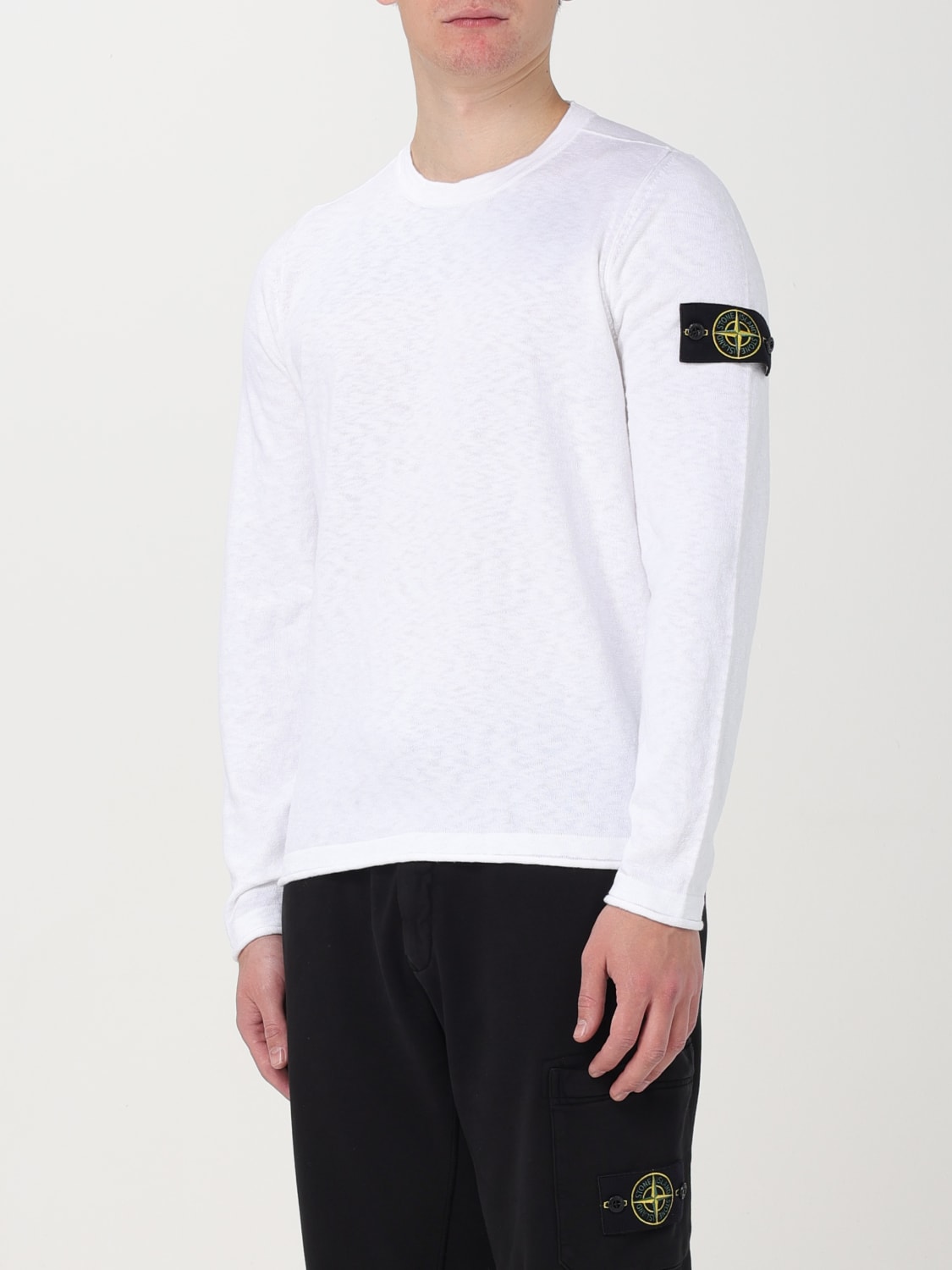 Stone Island Outlet Pull homme Blanc Pull Stone Island 502B0 en ligne sur GIGLIO.COM