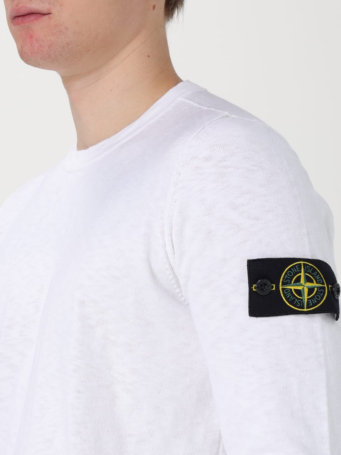 STONE ISLAND JERSEY: Jersey hombre Stone Island, Blanco - Img 5