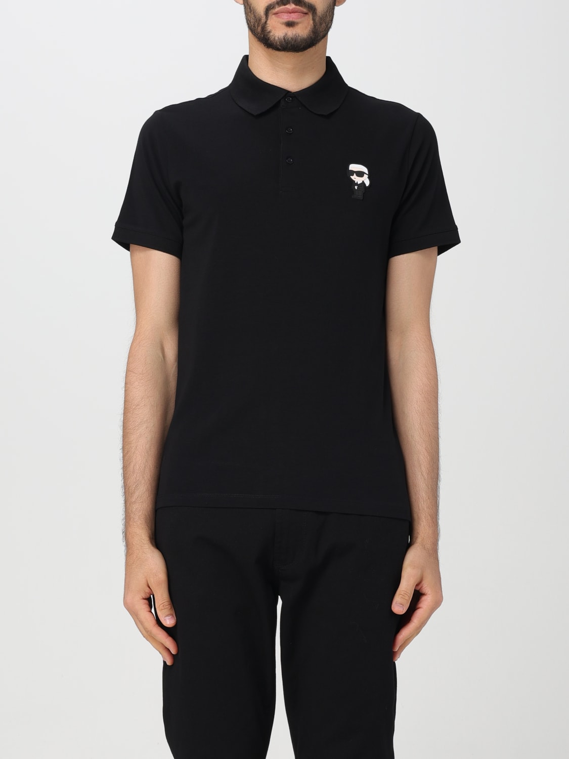 KARL LAGERFELD POLO SHIRT: Polo shirt men Karl Lagerfeld, Black - Img 1