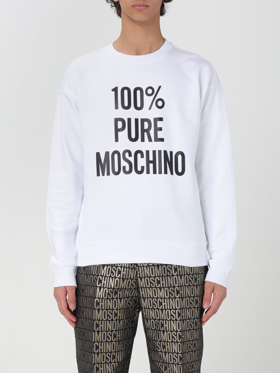 MOSCHINO COUTURE ТОЛСТОВКА: Купальные плавки Мужское Moschino Couture, Белый - Img 1