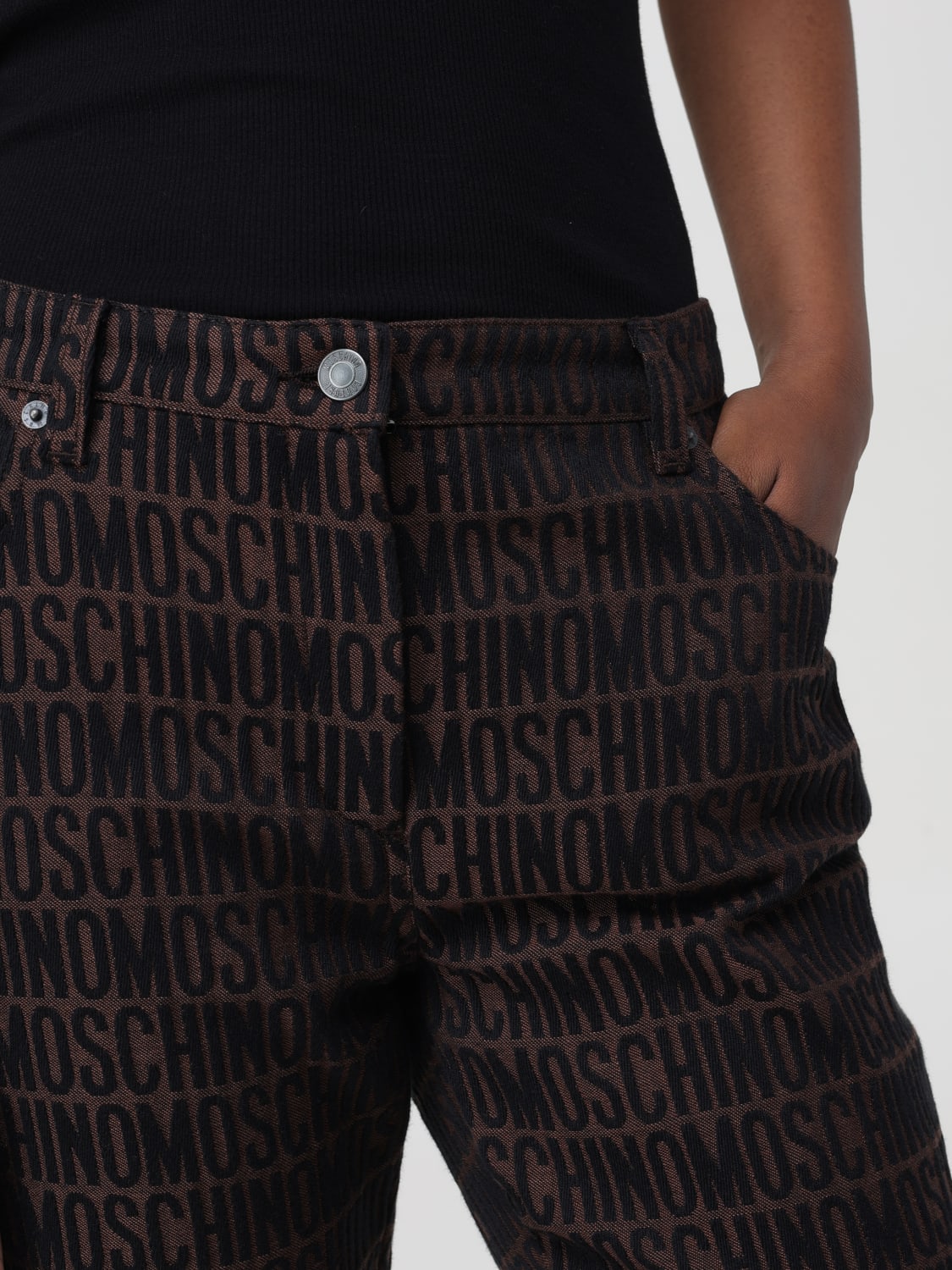 MOSCHINO COUTURE PANTS: Pants woman Moschino Couture, Brown - Img 3