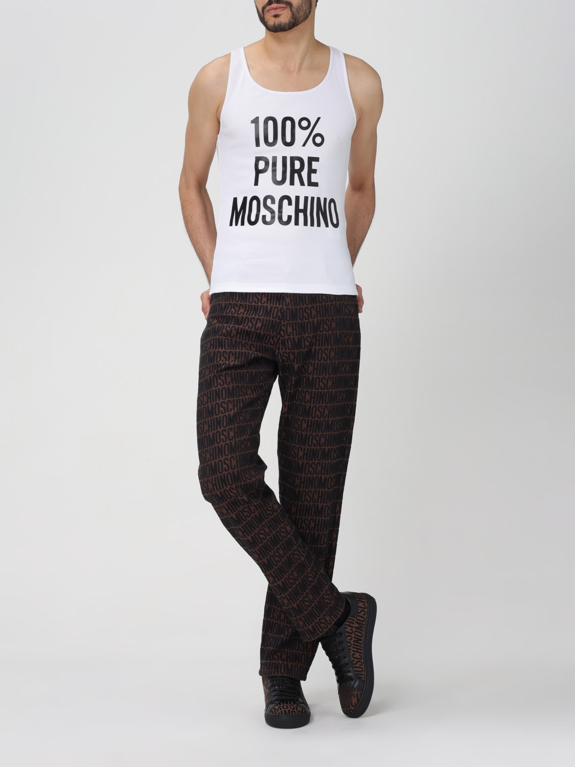 MOSCHINO COUTURE 牛仔裤: 牛仔裤 男士 Moschino Couture, 棕色 - Img 2