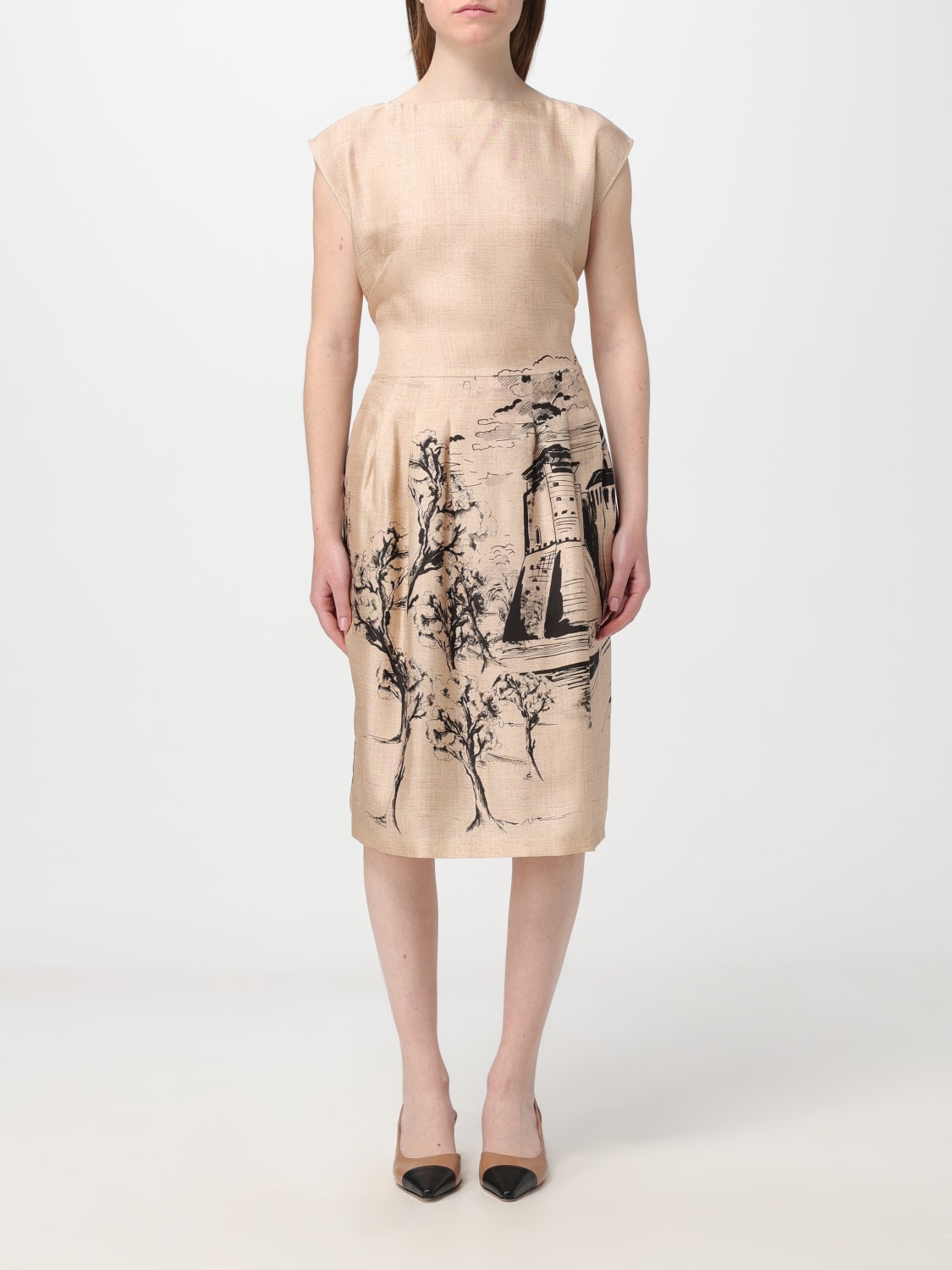 ALBERTA FERRETTI DRESS: Dress woman Alberta Ferretti, Beige - Img 1