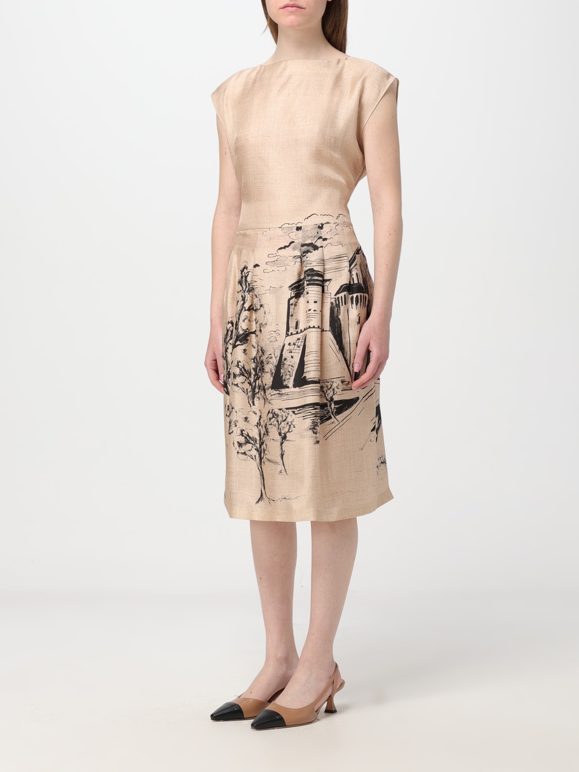 ALBERTA FERRETTI DRESS: Dress woman Alberta Ferretti, Beige - Img 3