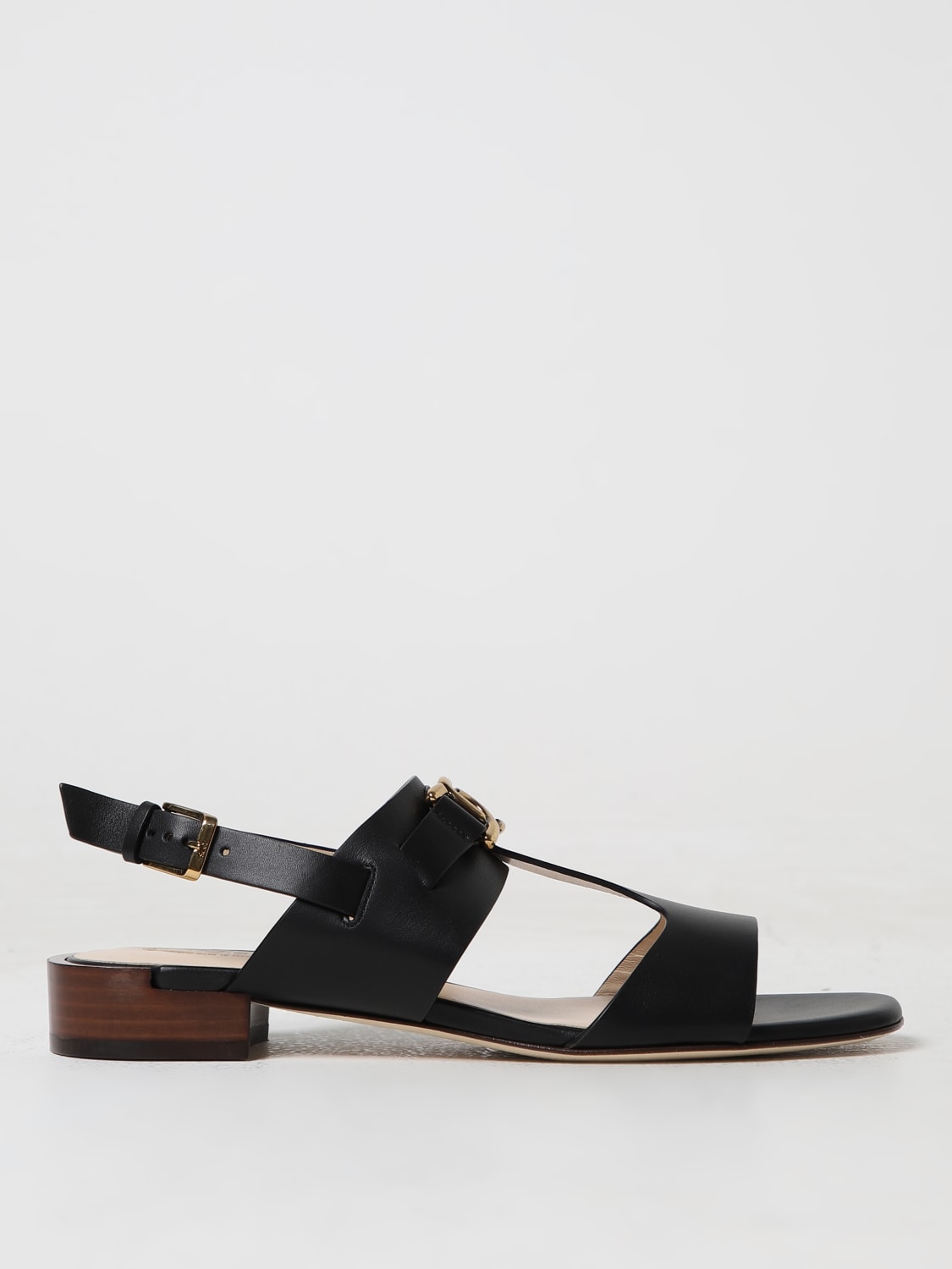 TOD'S FLAT SANDALS: Tod's Nappa leather sandals, Black - Img 1