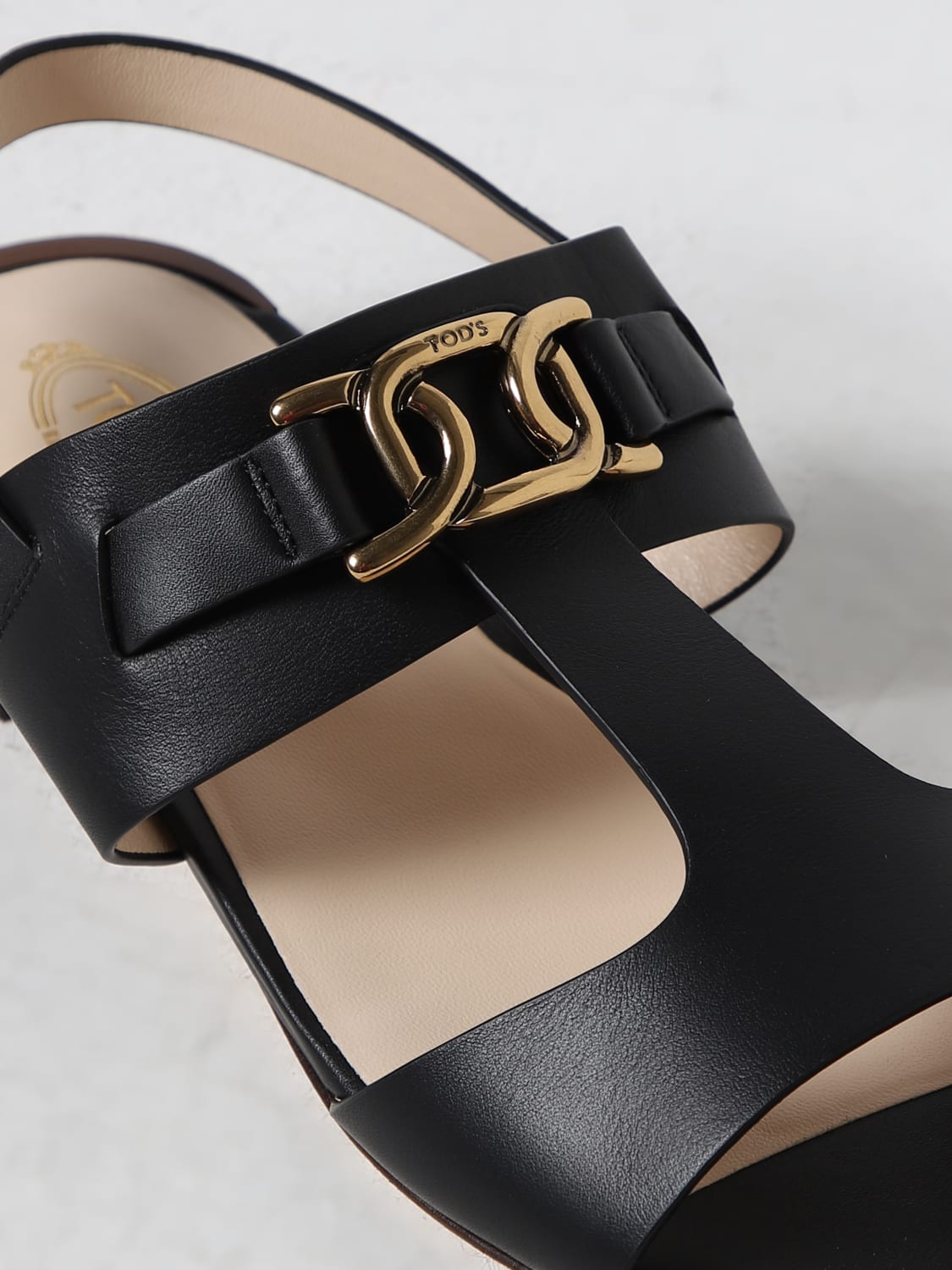 TOD'S FLAT SANDALS: Tod's Nappa leather sandals, Black - Img 4