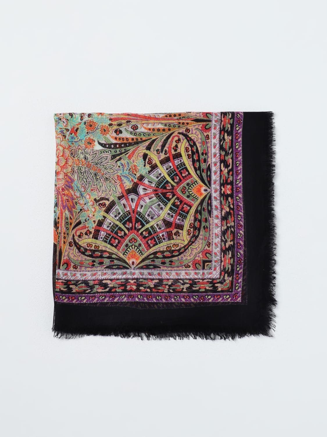 ETRO NECK SCARF: Scarf woman Etro, Black - Img 1