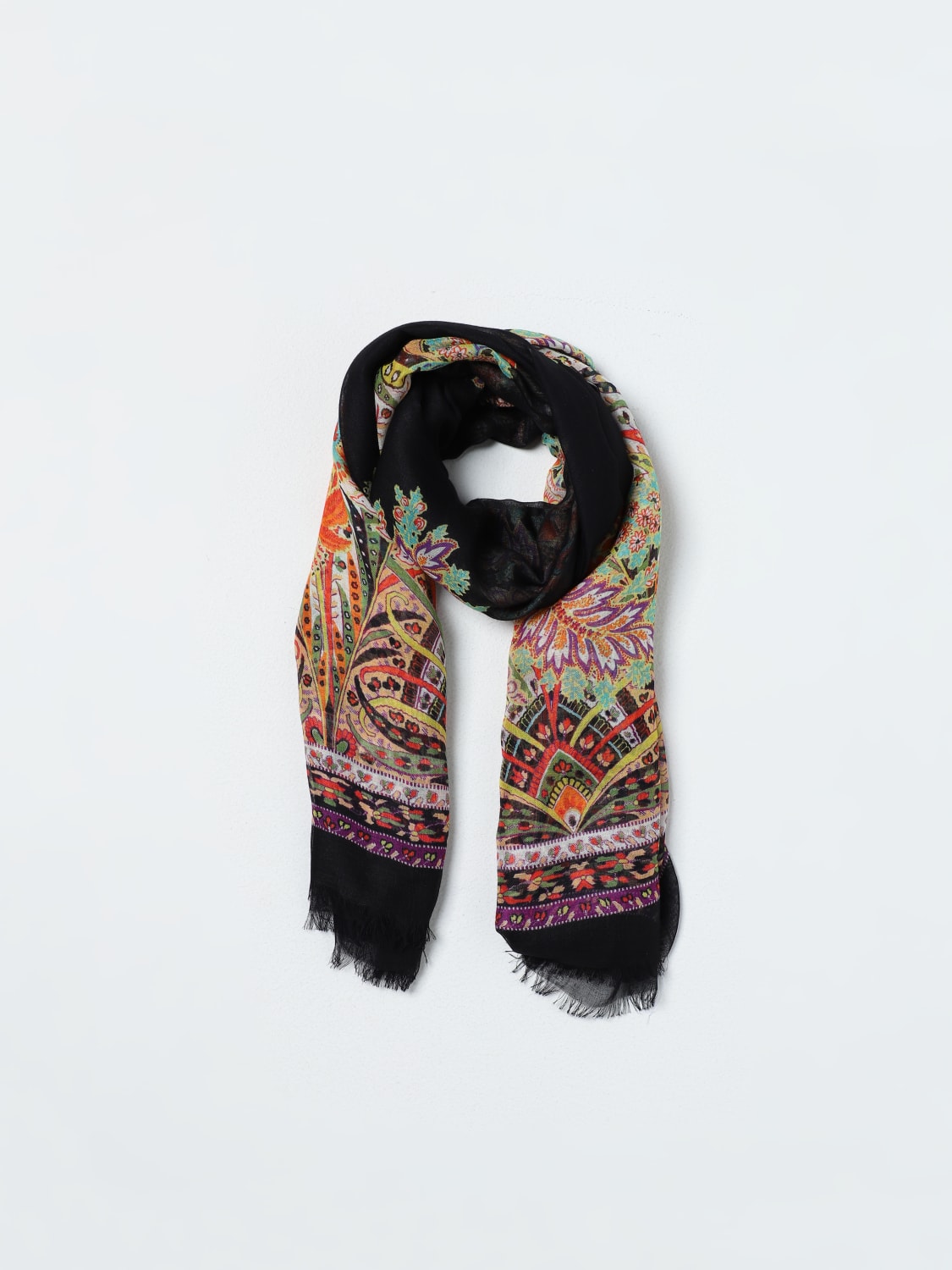 ETRO NECK SCARF: Scarf woman Etro, Black - Img 2