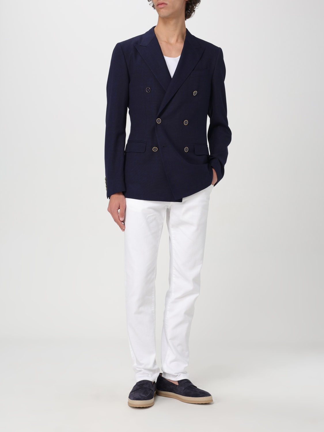 DOLCE & GABBANA BLAZER: Blazer men Dolce & Gabbana, Blue - Img 2