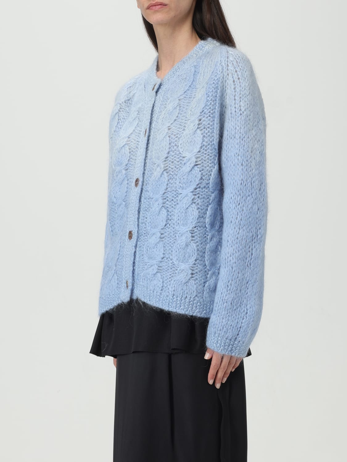 MAISON MARGIELA CARDIGAN: Sweater woman Maison Margiela, Blue - Img 4