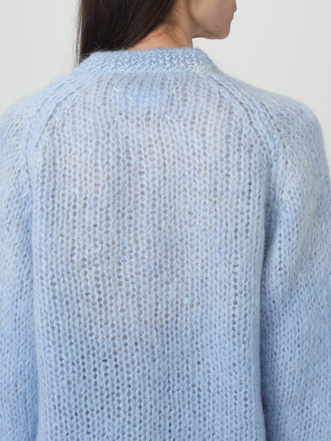 MAISON MARGIELA CARDIGAN: Sweater woman Maison Margiela, Blue - Img 5