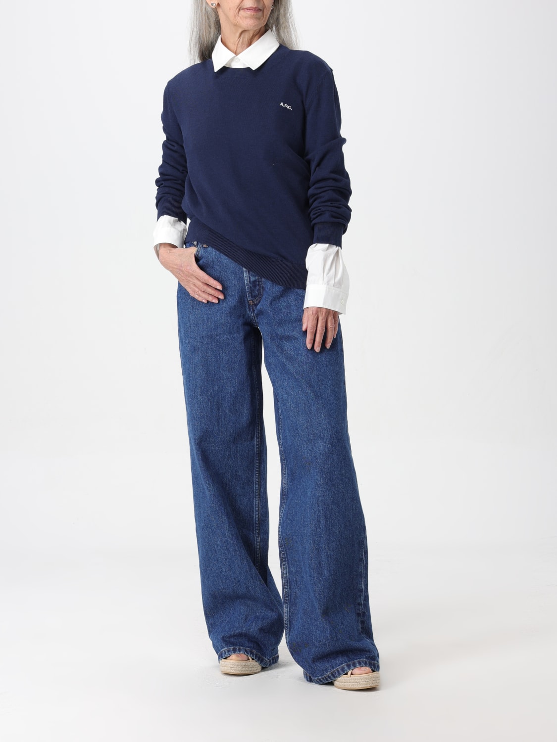 A.P.C. PULLOVER: Sweatshirt damen A.P.C., Blau - Img 2