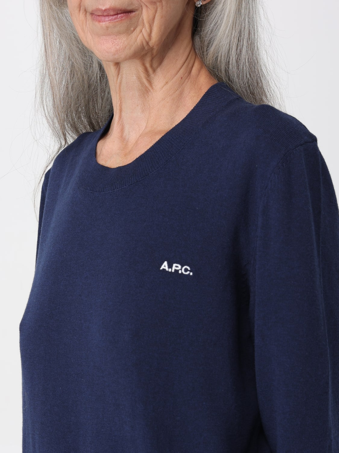 A.P.C. PULLOVER: Sweatshirt damen A.P.C., Blau - Img 4