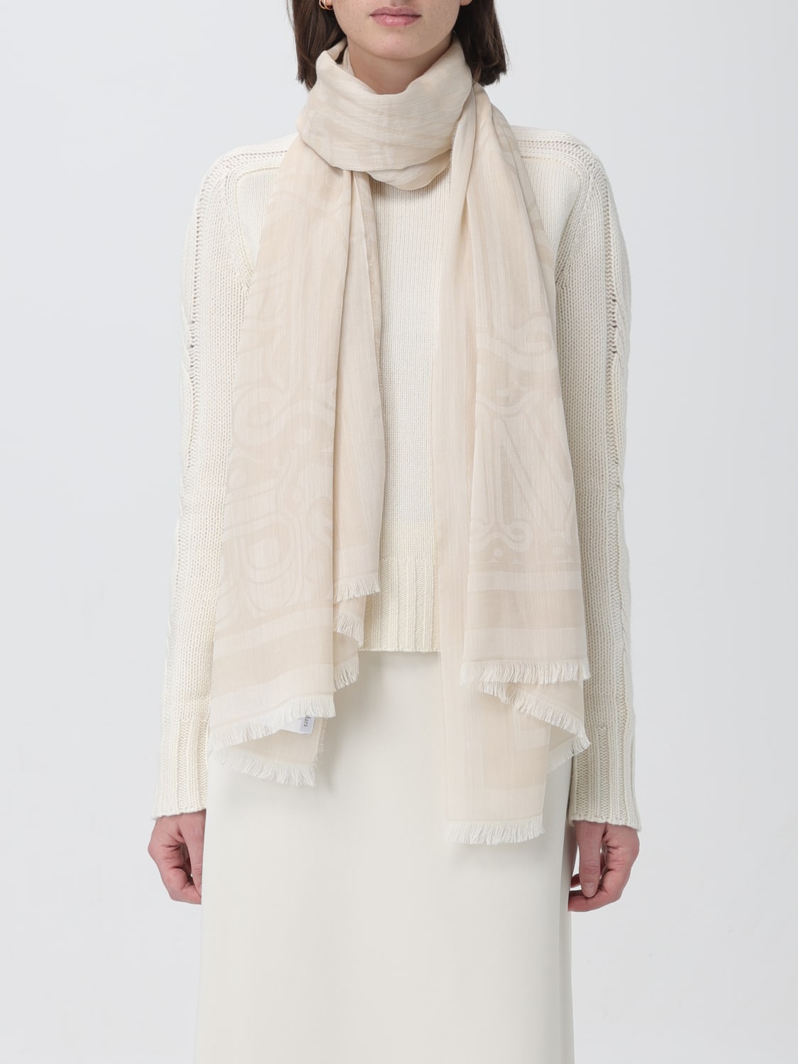 スカーフ MAX MARA Woman Scarf Sand 2414541031600 001 Scarves and foulards Silk Woman | Max Mara