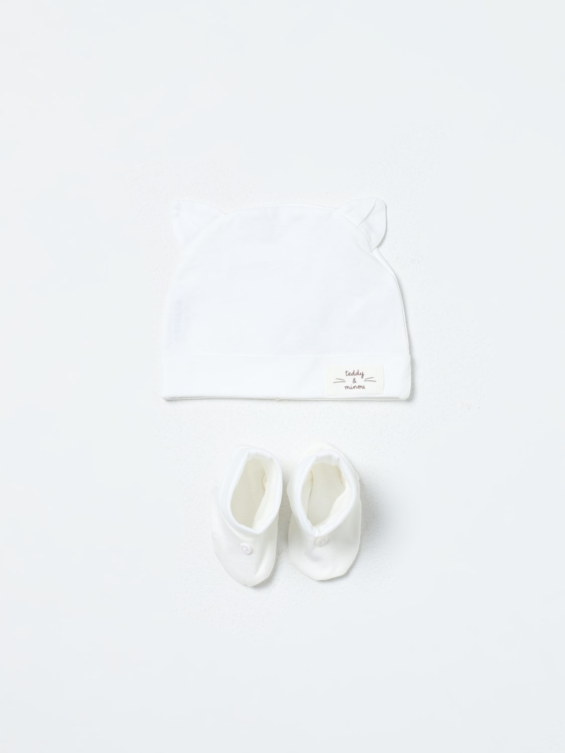 TEDDY & MINOU PACK: Hat kids Teddy & Minou, White - Img 1