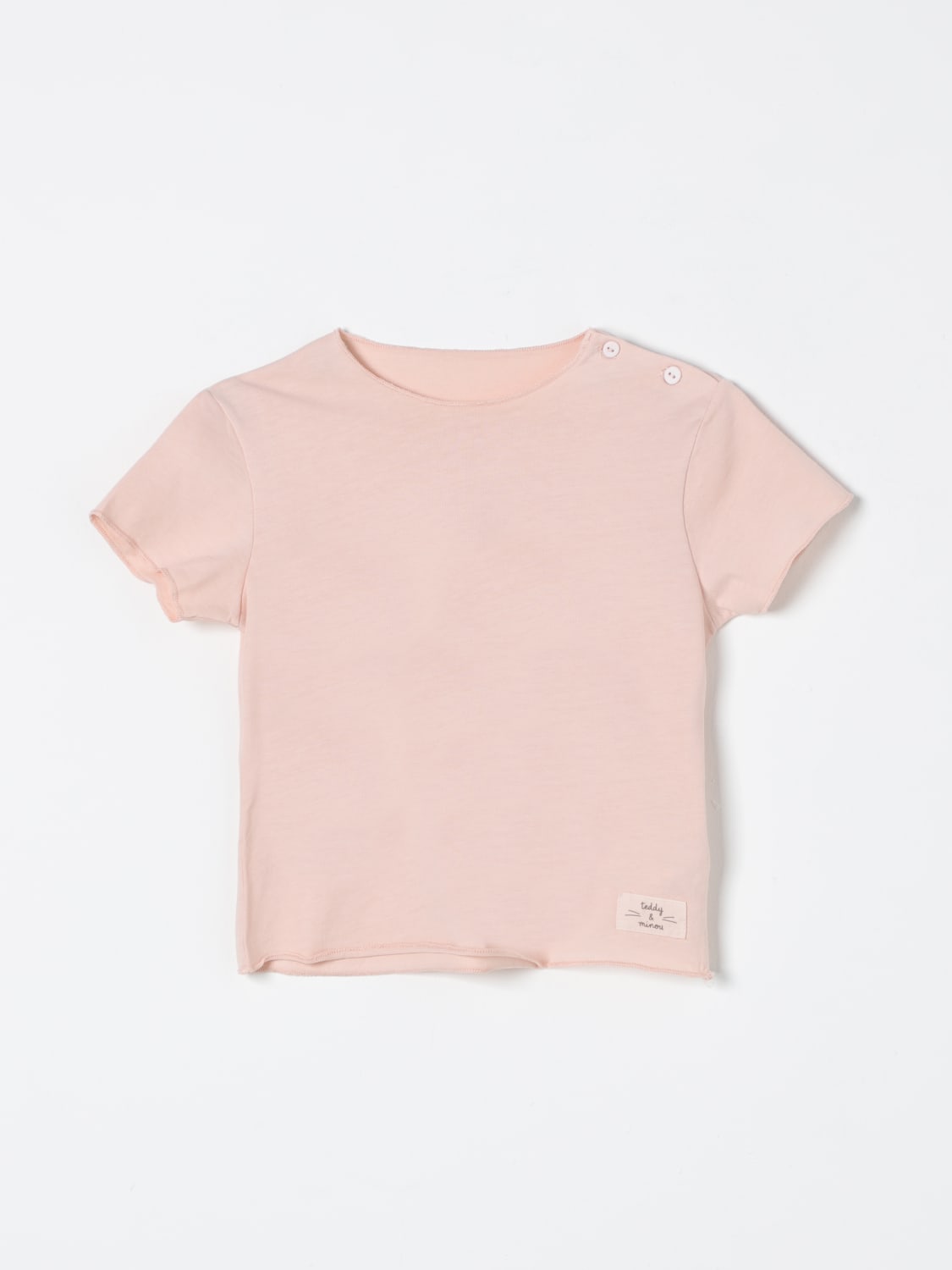 TEDDY & MINOU T-SHIRT: T-shirt kinder Teddy & Minou, Pink - Img 1