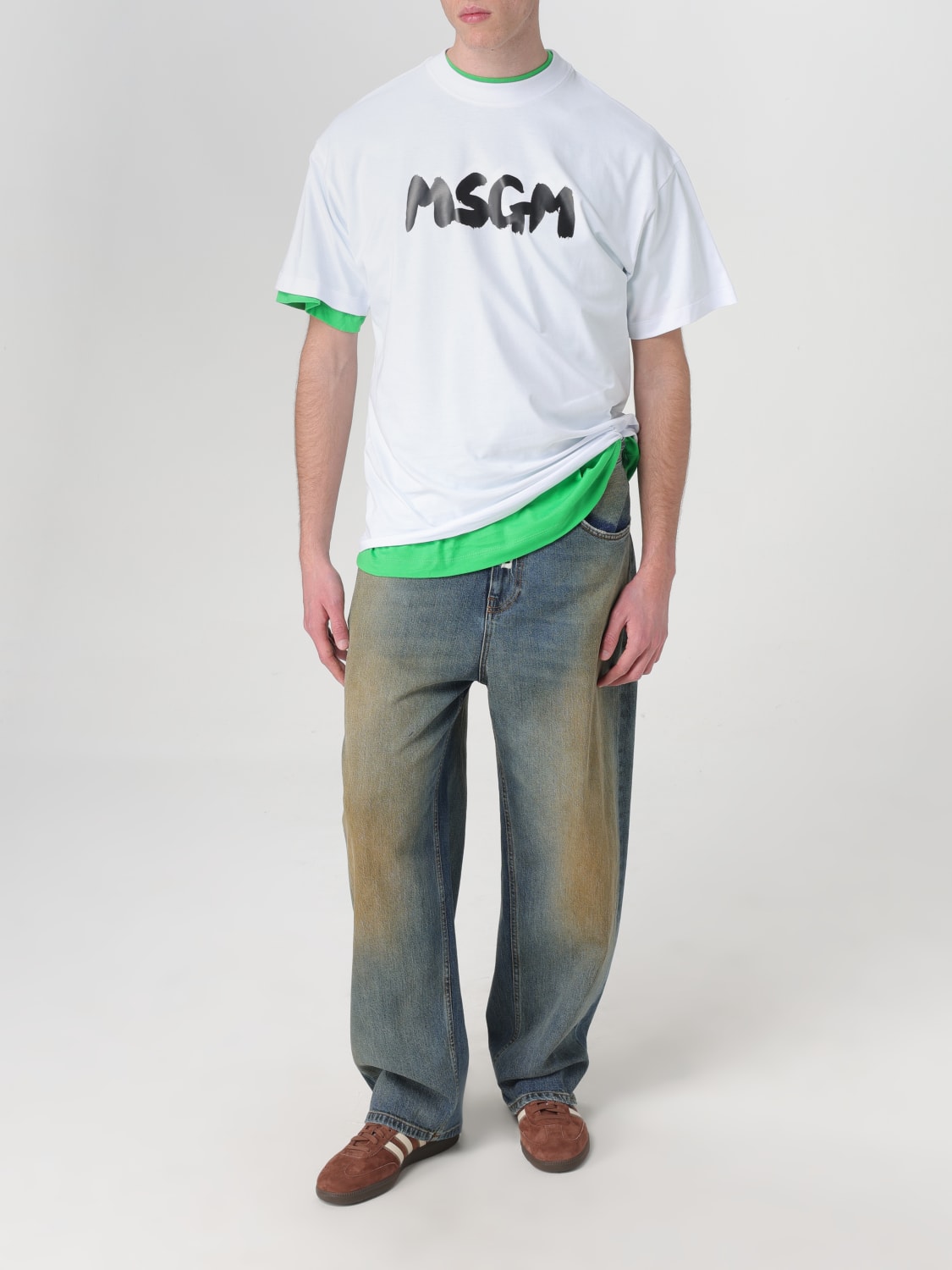 MSGM Tシャツ: Tシャツ メンズ MSGM, ホワイト - Img 2