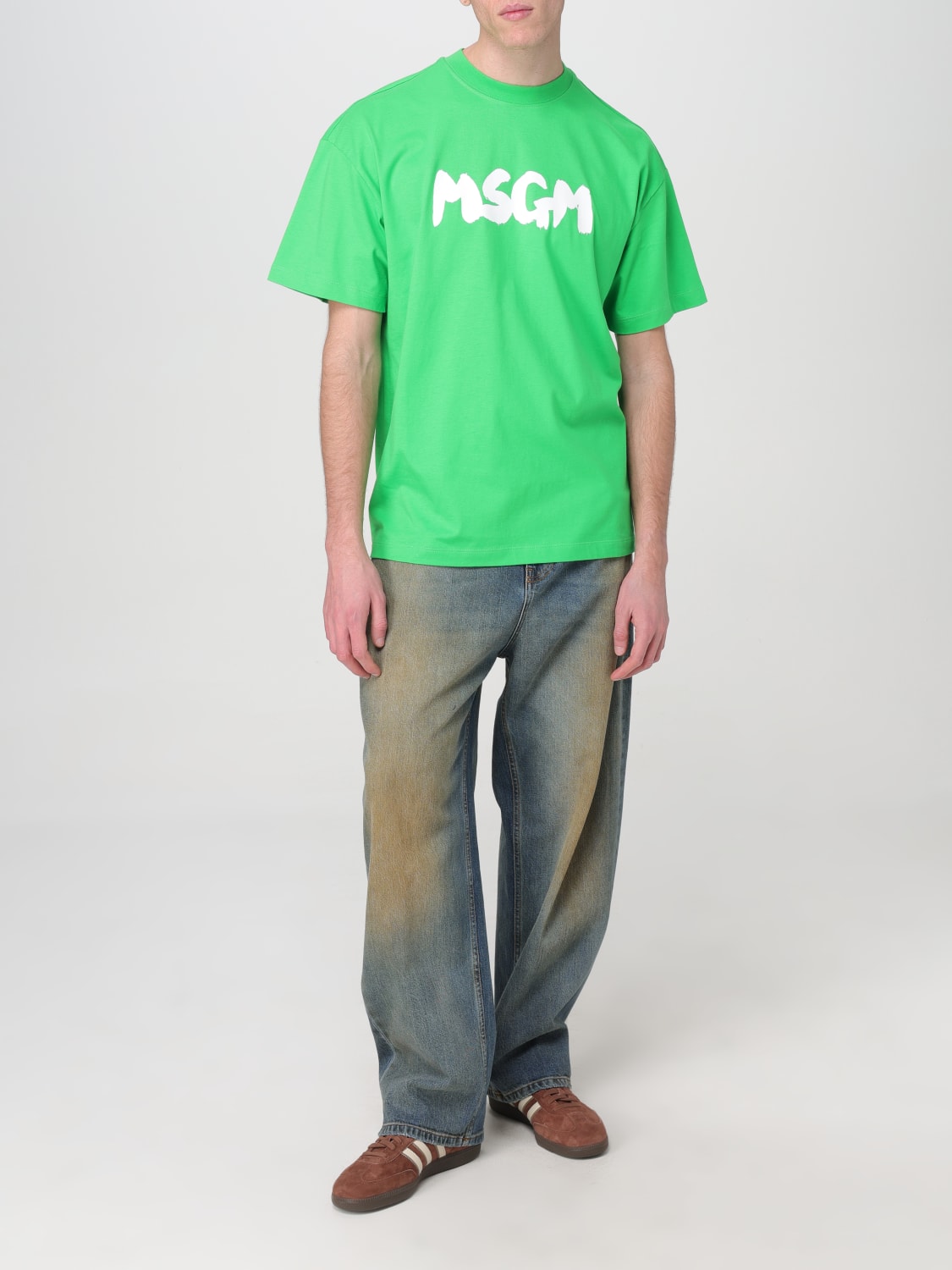 MSGM T-SHIRT: T-shirt men MSGM, Green - Img 2