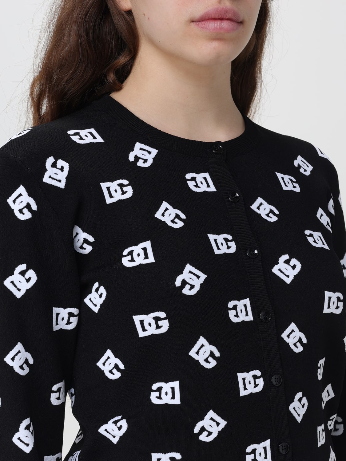 DOLCE & GABBANA: Sweater woman - Black | Dolce & Gabbana cardigan