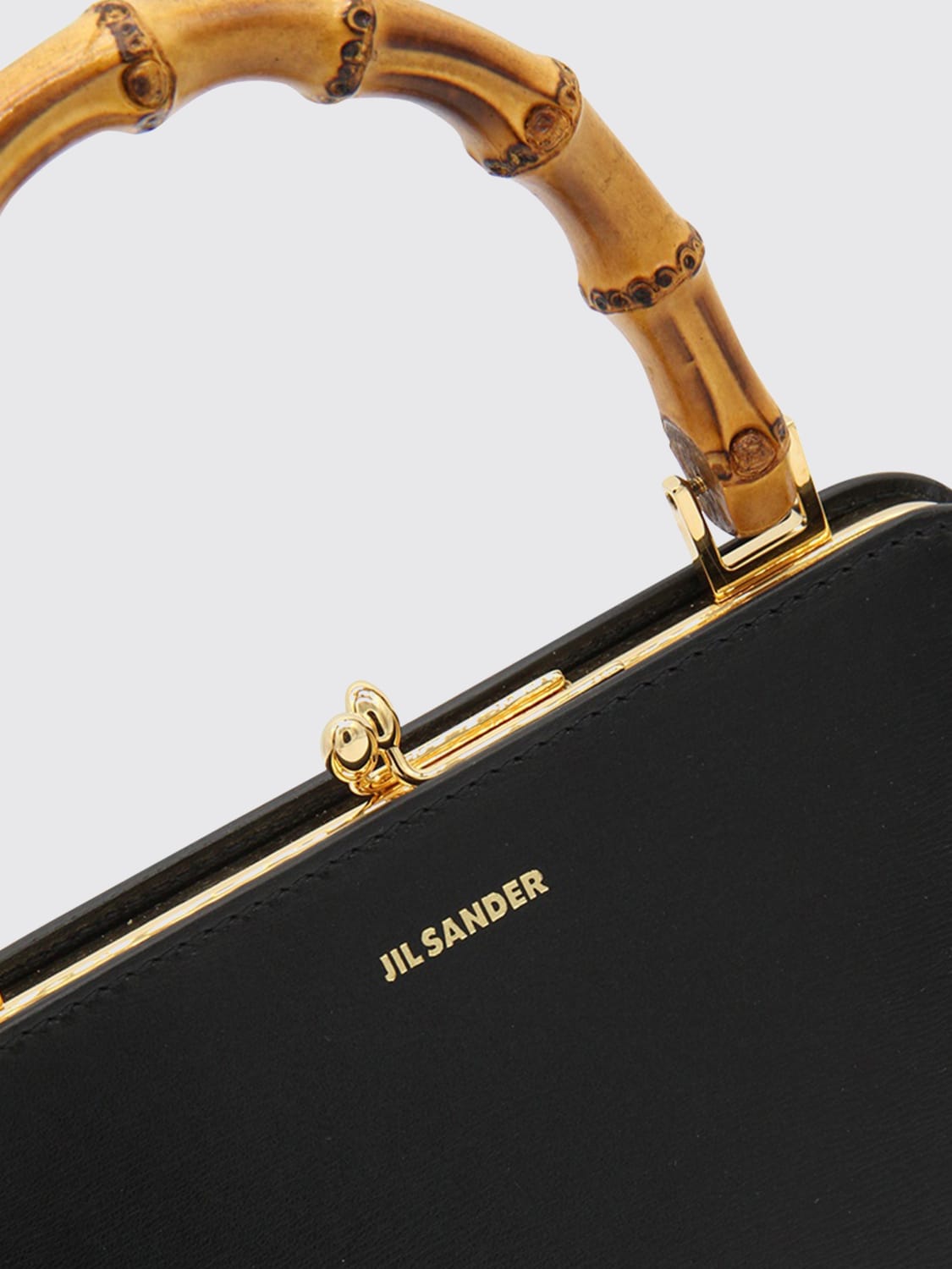 JIL SANDER BORSA A MANO: Borsa a mano Goji Bamboo Jil Sander, Nero - Img 4