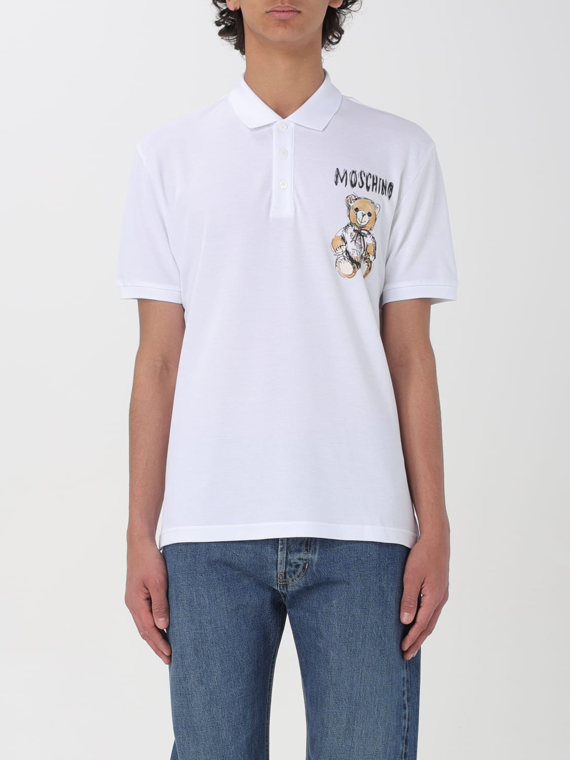 MOSCHINO COUTURE: Polo shirt men - White | Moschino Couture MOSCHINO COUTURE: Polo shirt men - White | Moschino Couture