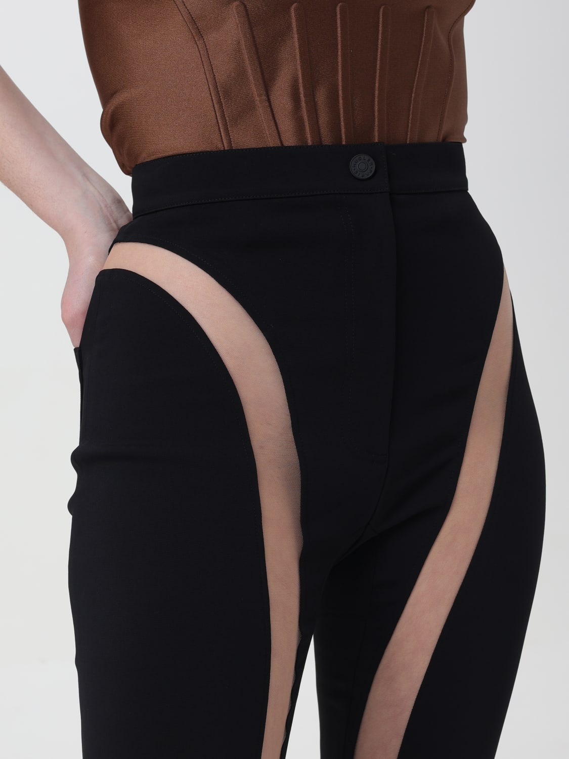 パンツ MUGLER Woman Pants Black 23W1PA0404470 B99N1 Mugler Outlet: Pants woman - Black | Mugler pants