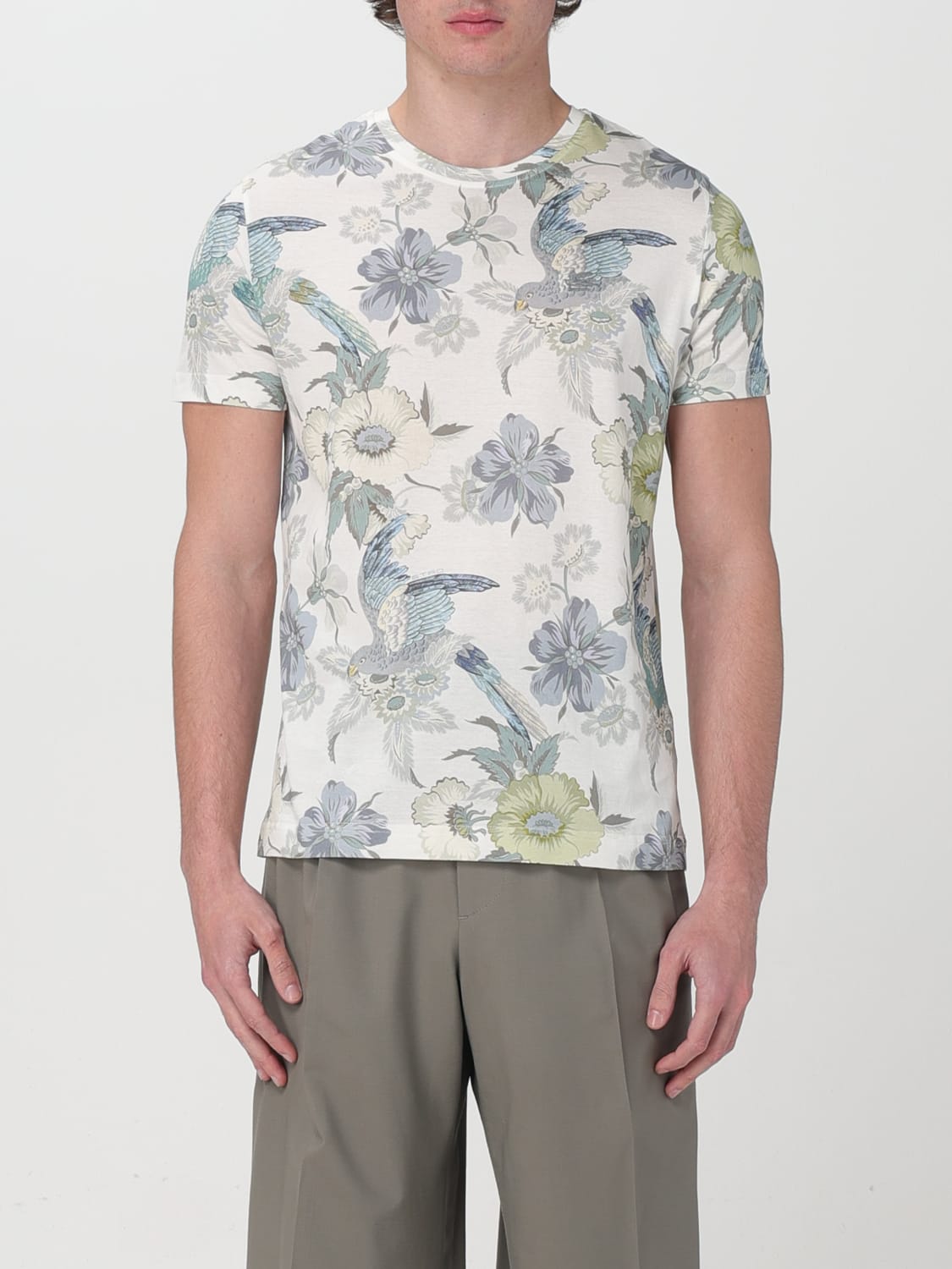 Giglio T-shirt Etro in cotone con stampa all over