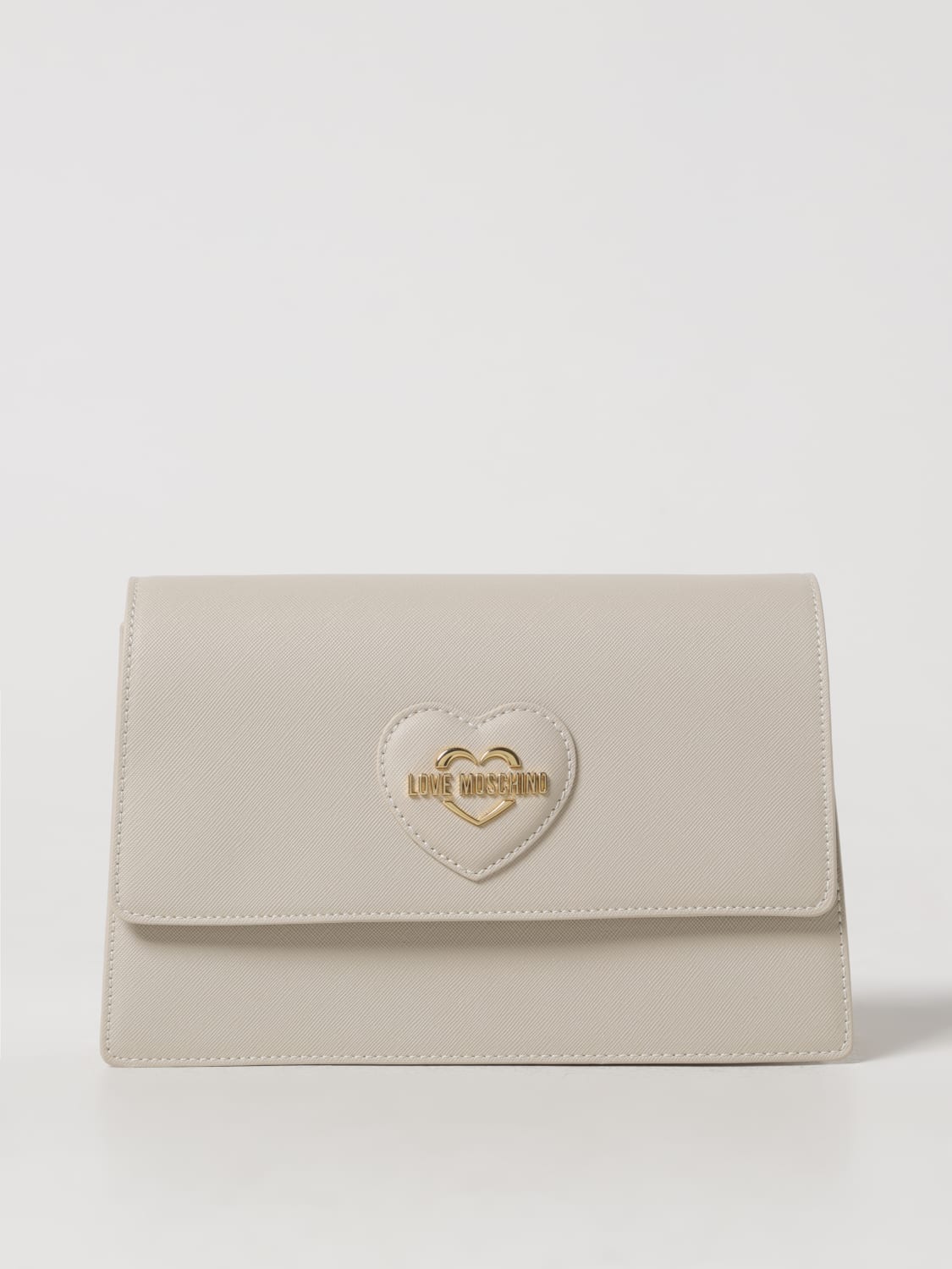 LOVE MOSCHINO SCHULTERTASCHE: Handtasche damen Love Moschino, Ivory - Img 1