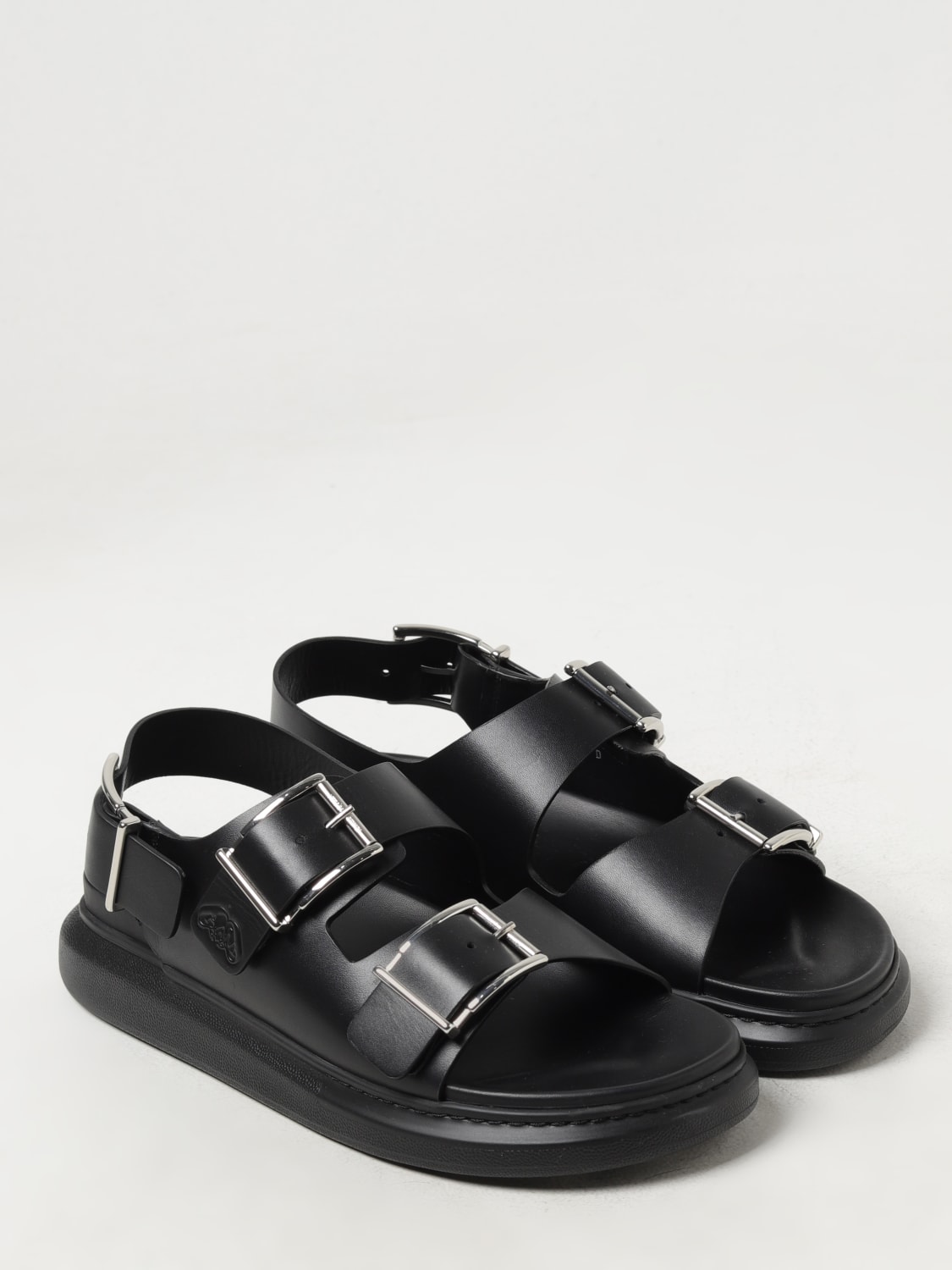 ALEXANDER MCQUEEN：サンダル メンズ - ブラック | GIGLIO.COMオンラインのAlexander McQueen サンダル  782466WIEU3