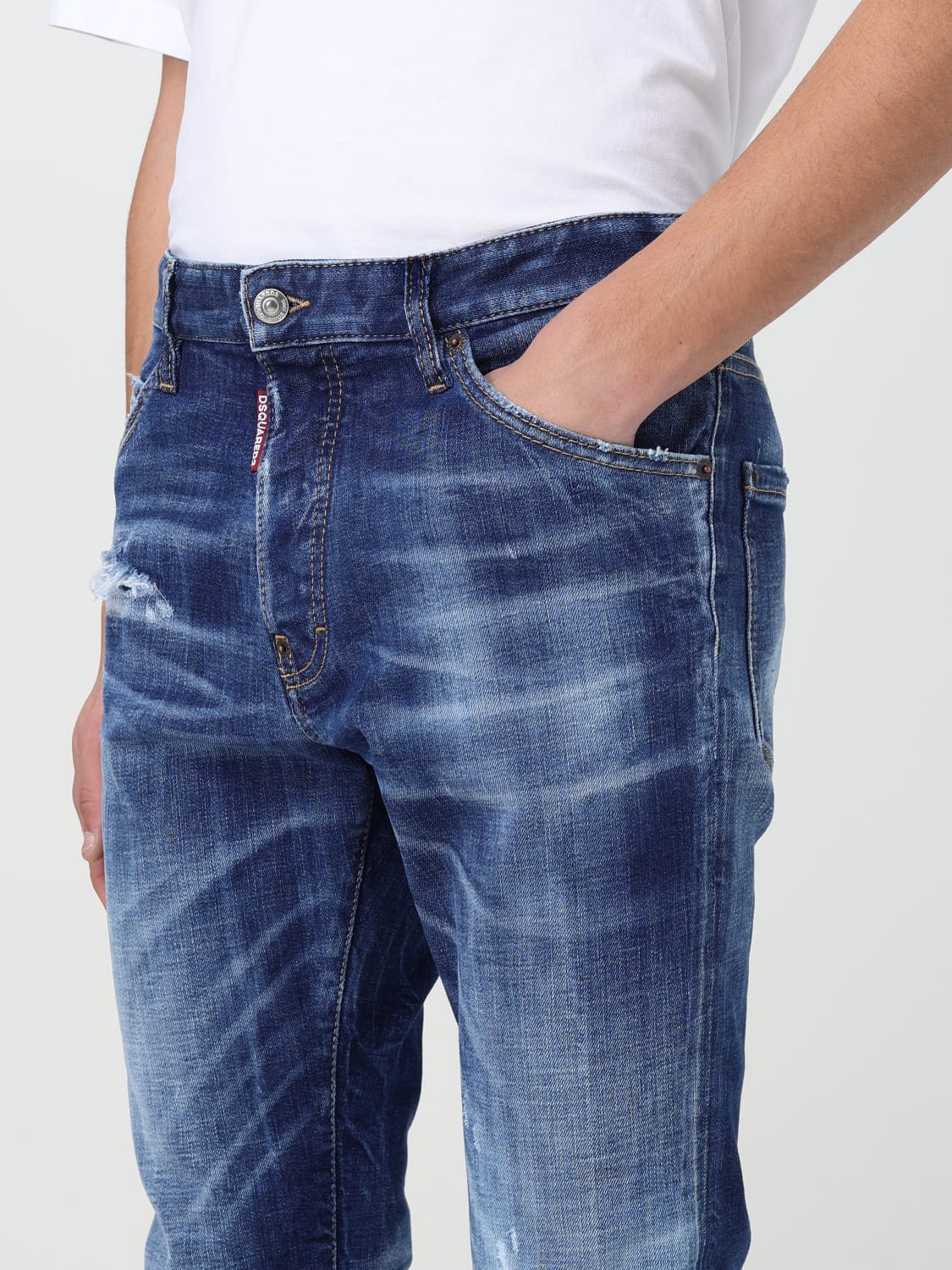 DSQUARED2 JEANS: Jeans homme Dsquared2, Bleu - Img 4