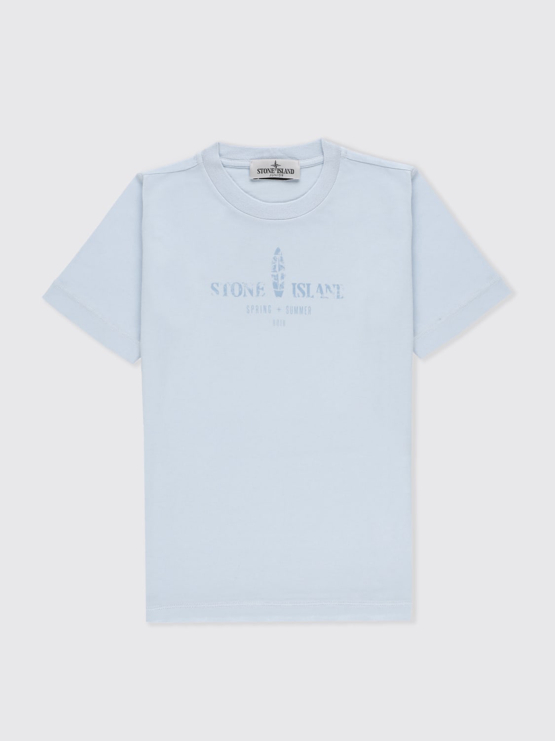 STONE ISLAND JUNIOR T-SHIRT: T-shirt kids Stone Island Junior, Sky Blue - Img 1