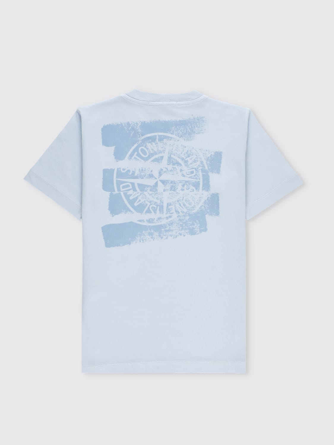 STONE ISLAND JUNIOR T-SHIRT: T-shirt kids Stone Island Junior, Sky Blue - Img 2