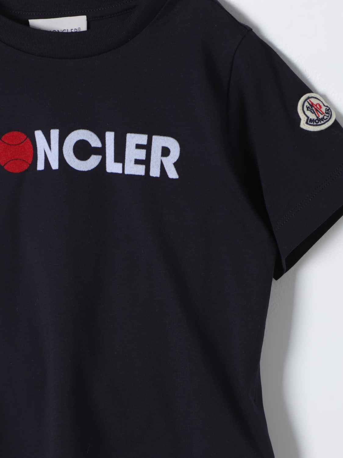 MONCLER 티셔츠: 티셔츠 남아 Moncler, 블루 - Img 3