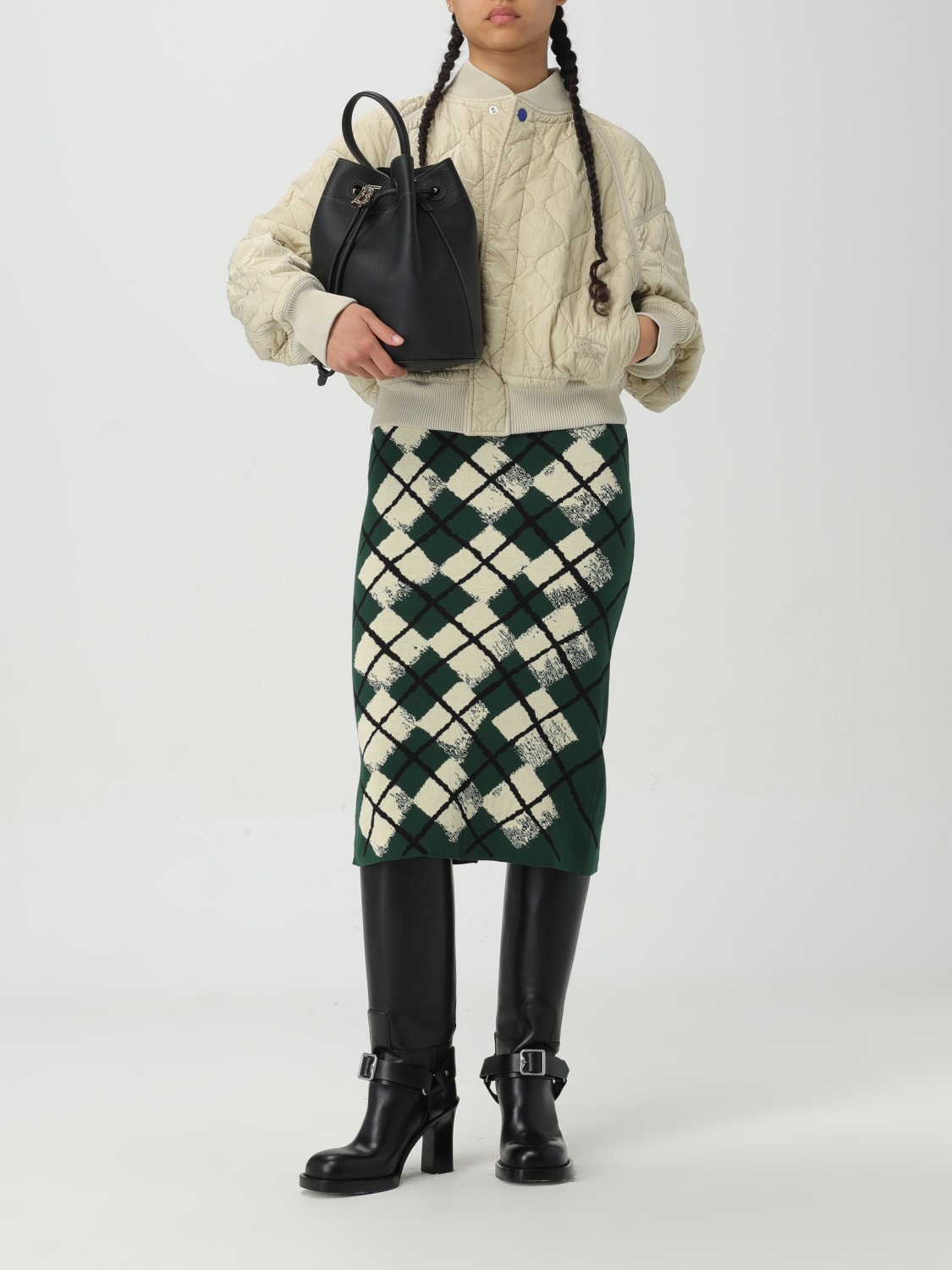 BURBERRY SKIRT: Skirt woman Burberry, Green - Img 2