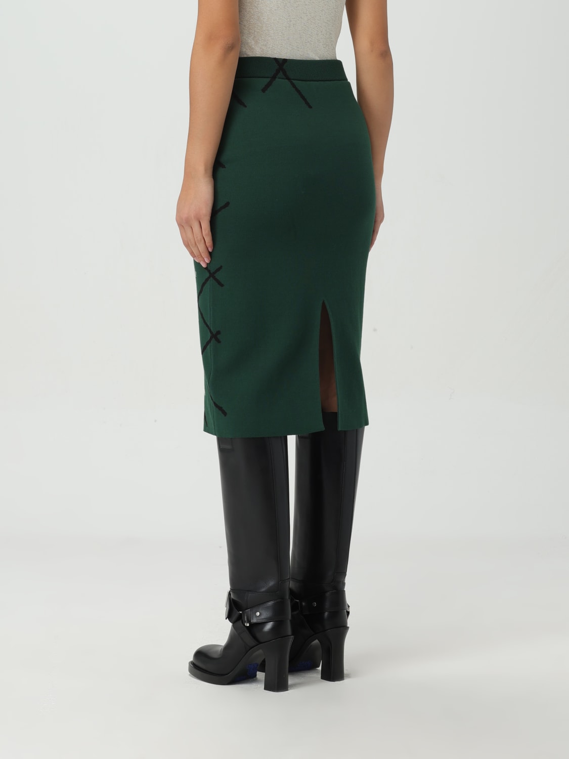 BURBERRY SKIRT: Skirt woman Burberry, Green - Img 3