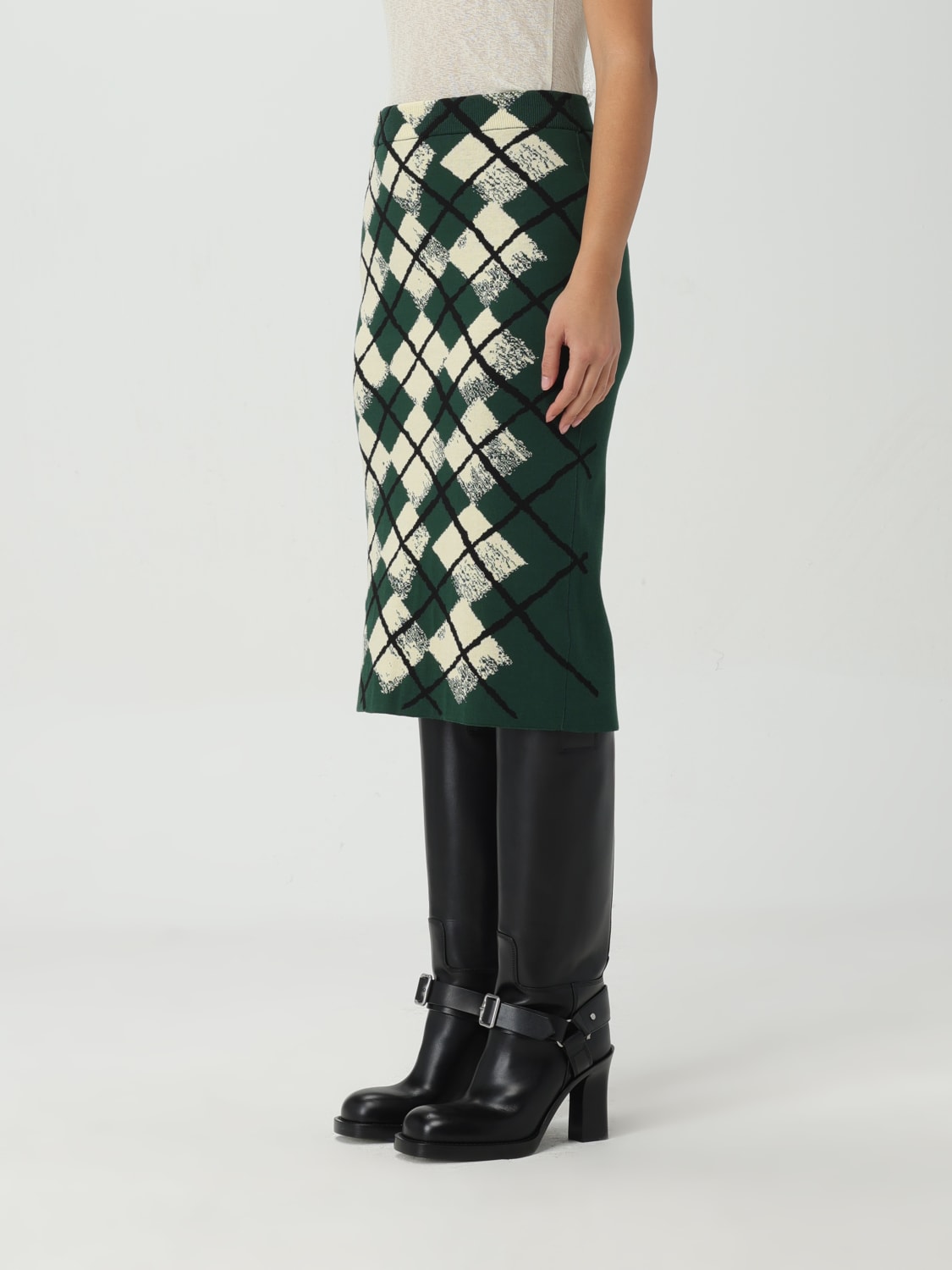 BURBERRY SKIRT: Skirt woman Burberry, Green - Img 4