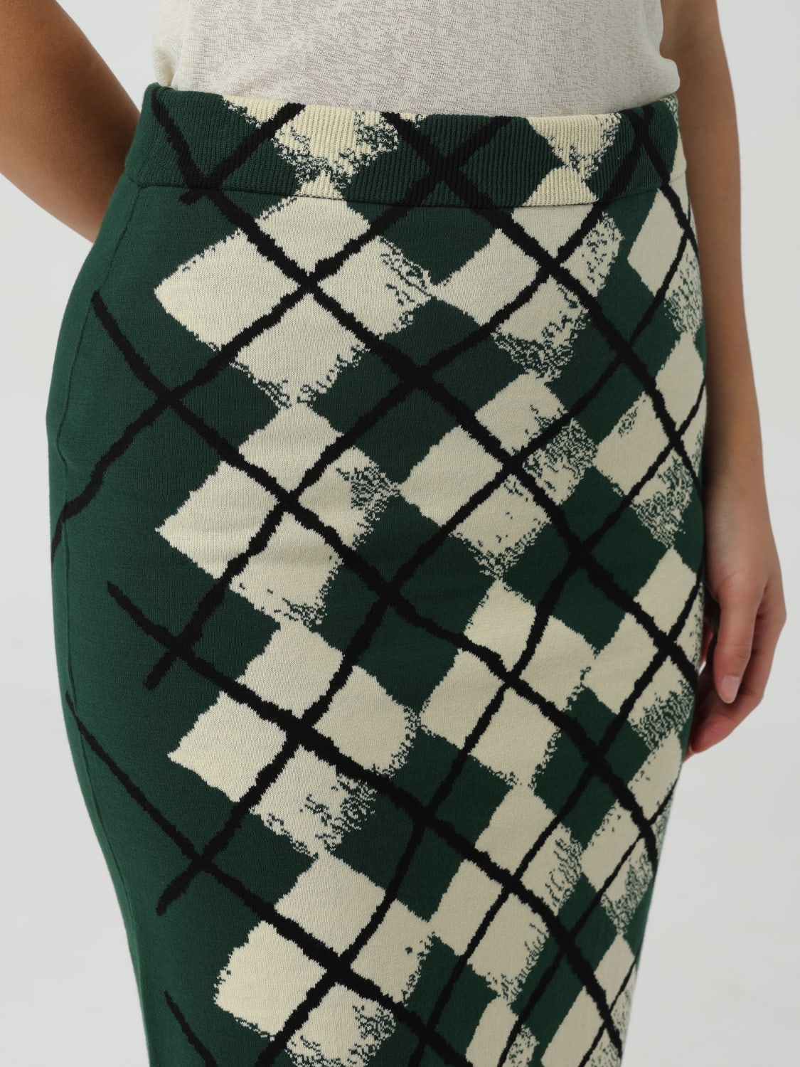 BURBERRY SKIRT: Skirt woman Burberry, Green - Img 5