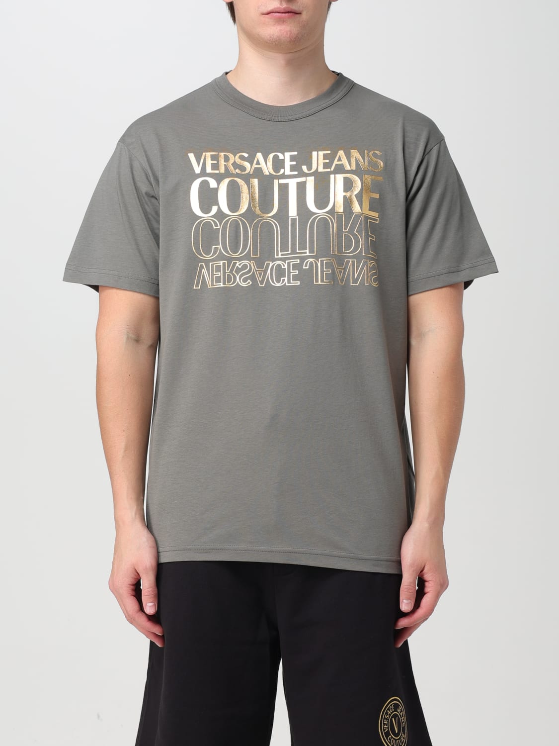 VERSACE JEANS COUTURE T-SHIRT: T-shirt men Versace Jeans Couture, Grey - Img 1