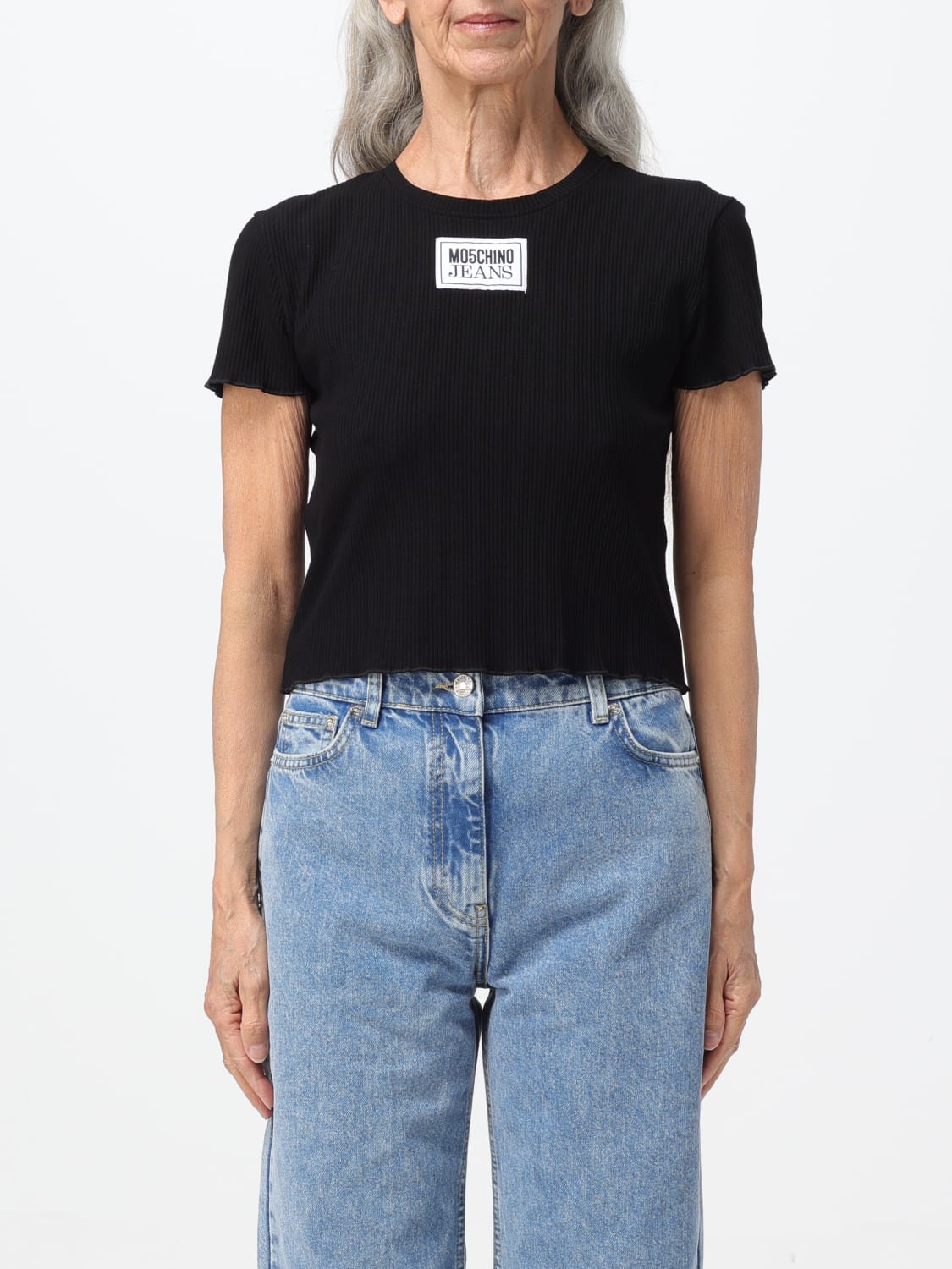 MOSCHINO JEANS T-SHIRT: Sweater woman Moschino Jeans, Black - Img 1