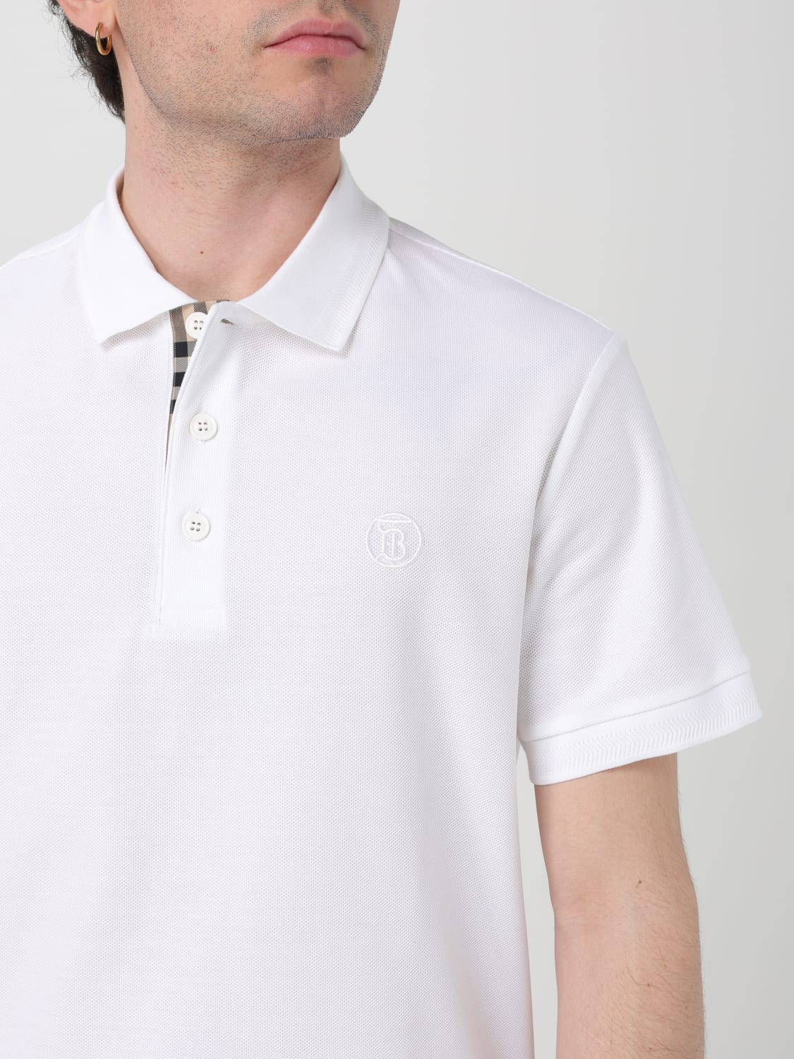 BURBERRY POLO SHIRT: Polo shirt men Burberry, White - Img 5