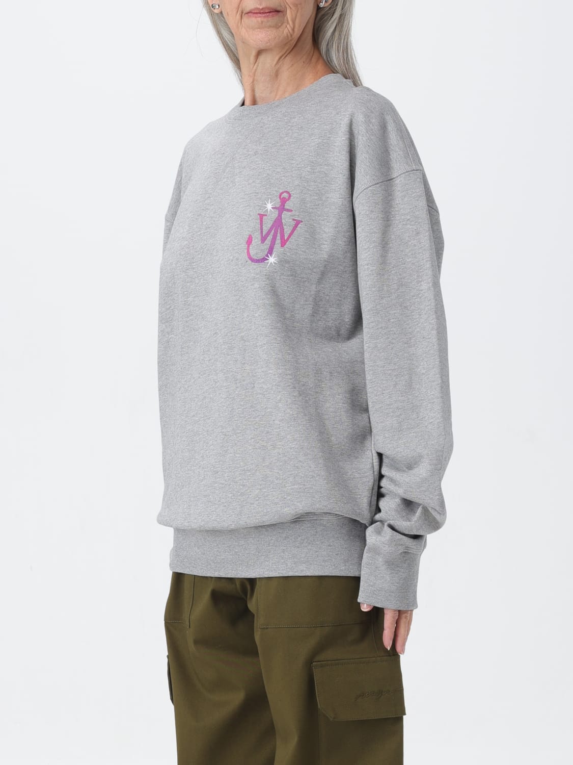 Jw Anderson Outlet: Sweatshirt woman - Grey | Jw Anderson sweatshirt ...